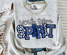 Load image into Gallery viewer, Sporty Team Name Spirit CUSTOMIZABLE DROPDOWN DTF Transfer