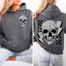 Load image into Gallery viewer, Checkered White Lace Skull With Pocket TRANSFER MMD FEB