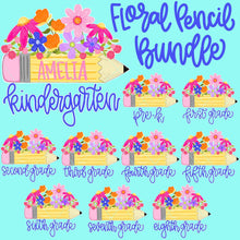 Load image into Gallery viewer, Floral Pencil School Grade DROPDOWN TRANSFER ET JUNE 26