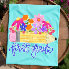 Load image into Gallery viewer, Floral Pencil School Grade DROPDOWN TRANSFER ET JUNE 26
