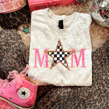 Load image into Gallery viewer, Mom Pink Checker Leopard Star TRANSFER KAYNDI APR 26