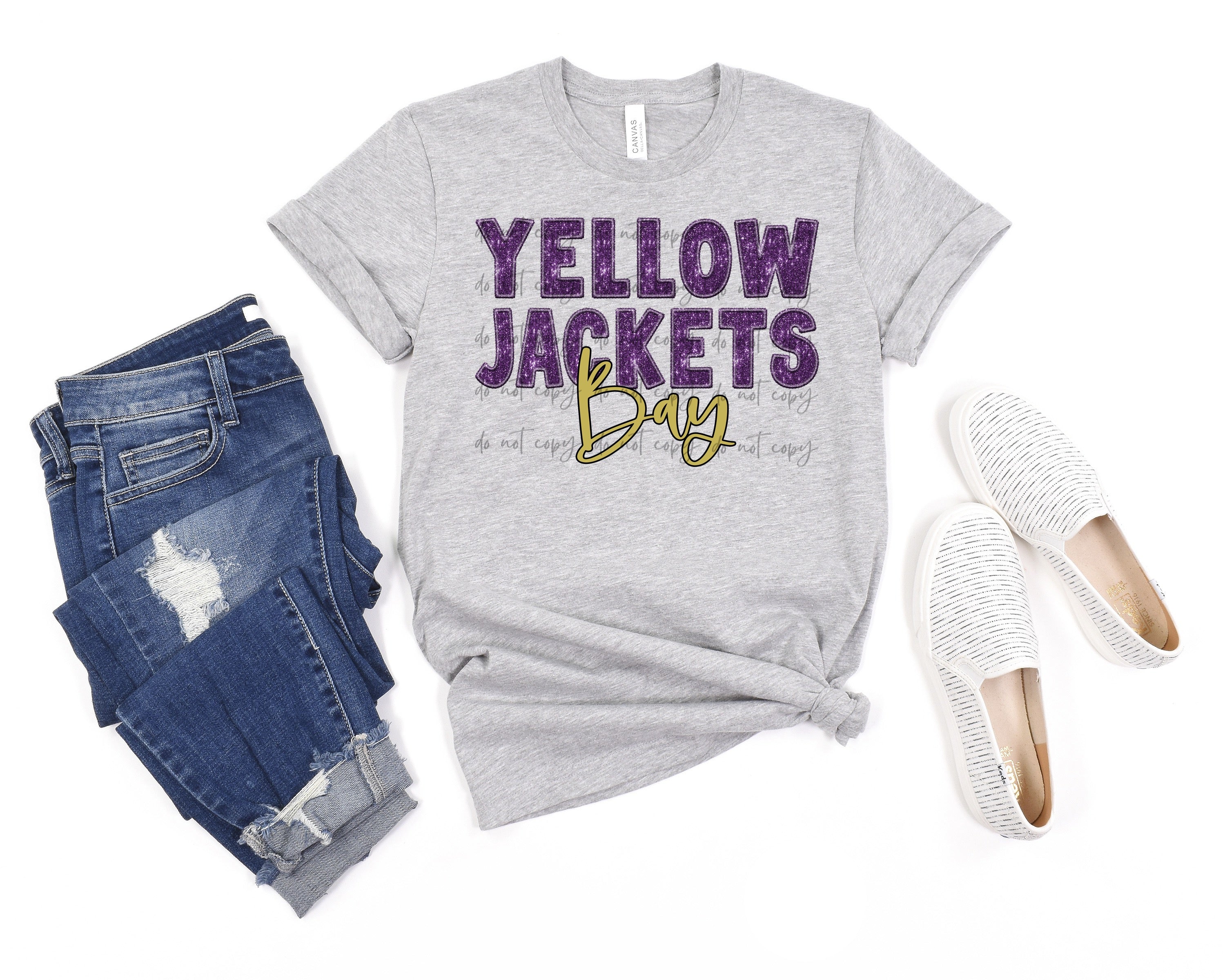 Bay Yellowjackets Sequin TRANSFER Sassy Sublimation & Screen Prints