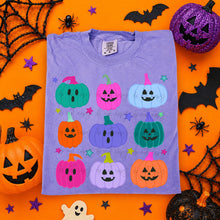Load image into Gallery viewer, Preppy Jack O Lanterns Doodle Pumpkins TRANSFER ET JULY 26