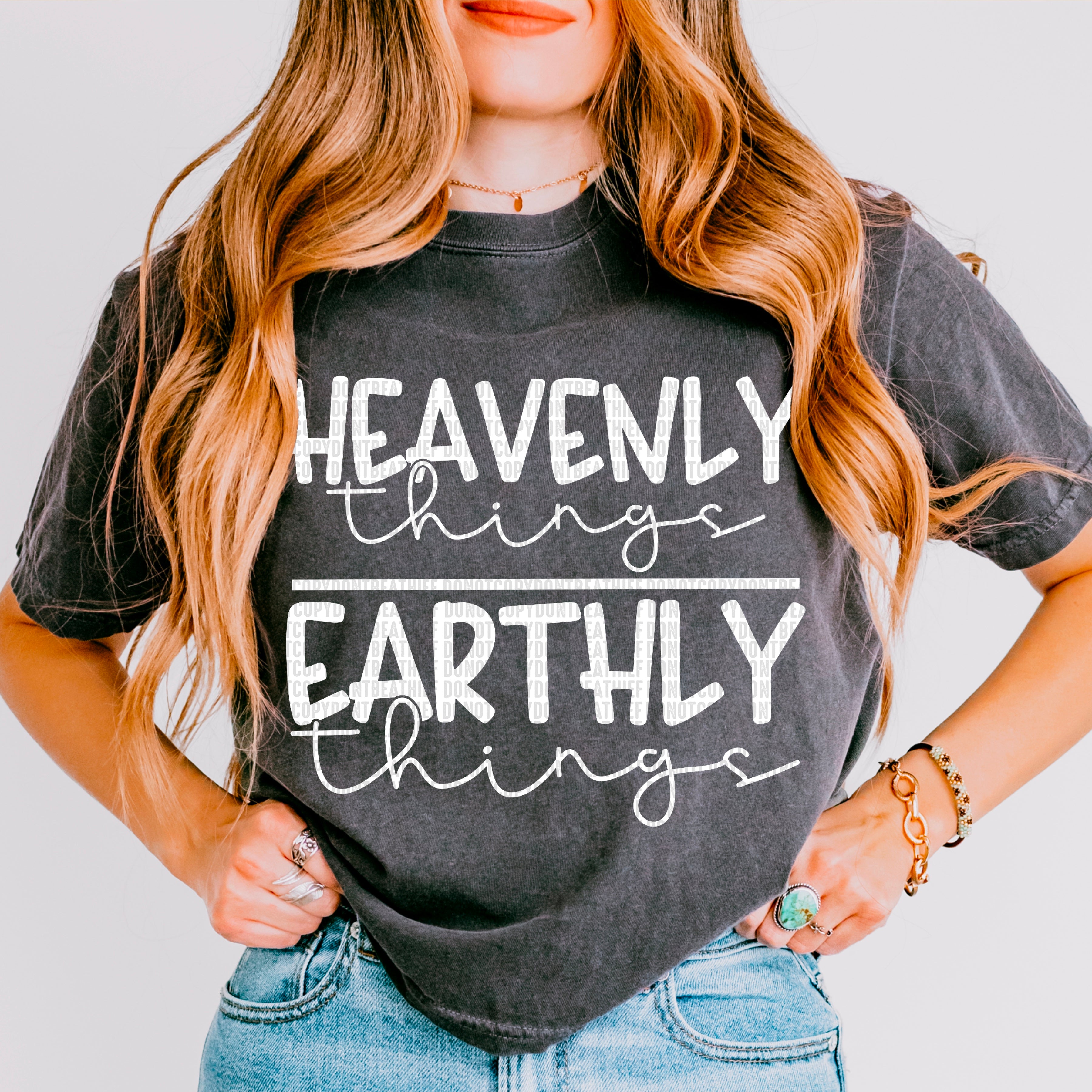 Heavenly Things Earthly Things Wht Transfer Sassy Sublimation And Screen Prints 2953