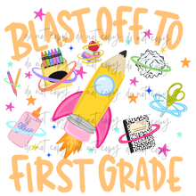 Load image into Gallery viewer, Blast Off To School Grades DROPDOWN TRANSFER TCC JULY 26