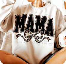 Load image into Gallery viewer, Mama Black Leopard Bow TRANSFER