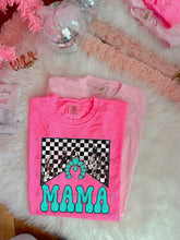 Load image into Gallery viewer, Western Name Turquoise Checker Flame Dropdown TRANSFER DMD DEC 25