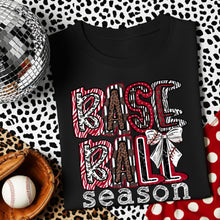 Load image into Gallery viewer, Baseball Season Bow Leopard Striped COLOR DROPDOWN TRANSFER DWS JAN 26