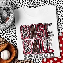 Load image into Gallery viewer, Baseball Season Bow Leopard Striped COLOR DROPDOWN TRANSFER DWS JAN 26