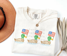 Load image into Gallery viewer, Flag Ducks Swimming Trio TRANSFER ET APR 26