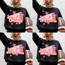 Load image into Gallery viewer, Dalmatian Cheer Orange Pink Stars Mascots DROPDOWN TRANSFER CSD AUG 26