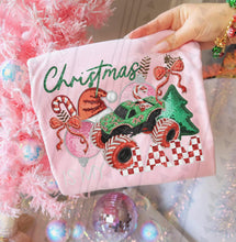 Load image into Gallery viewer, Christmas Is My Jam Faux Sequin Trucks DROPDOWN TRANSFER TGG NOV 25