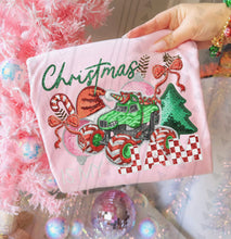 Load image into Gallery viewer, Christmas Is My Jam Faux Sequin Trucks DROPDOWN TRANSFER TGG NOV 25