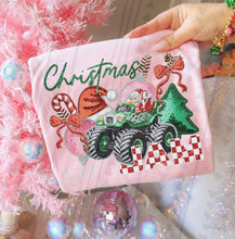 Load image into Gallery viewer, Christmas Is My Jam Faux Sequin Trucks DROPDOWN TRANSFER TGG NOV 25