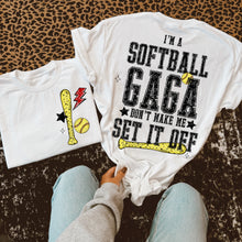 Load image into Gallery viewer, I'm A Softball TITLE DROPDOWN Don't Make Me Set It Off With Pocket TRANSFER VIRGO JAN 26