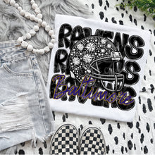 Load image into Gallery viewer, Football Mascot Faux Rhinestone Helmet Dropdown TRANSFER VIRGO JUNE 25