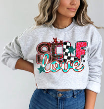 Load image into Gallery viewer, Self Love Teal Striped Stars TRANSFER CST MAR 26