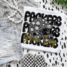 Load image into Gallery viewer, Football Mascot Faux Rhinestone Helmet Dropdown TRANSFER VIRGO JUNE 25