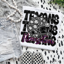 Load image into Gallery viewer, Football Mascot Faux Rhinestone Helmet Dropdown TRANSFER VIRGO JUNE 25