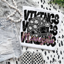 Load image into Gallery viewer, Football Mascot Faux Rhinestone Helmet Dropdown TRANSFER VIRGO JUNE 25