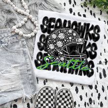 Load image into Gallery viewer, Football Mascot Faux Rhinestone Helmet Dropdown TRANSFER VIRGO JUNE 25