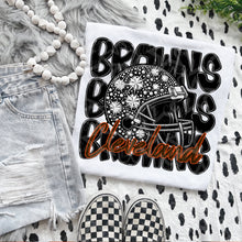 Load image into Gallery viewer, Football Mascot Faux Rhinestone Helmet Dropdown TRANSFER VIRGO JUNE 25