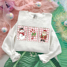 Load image into Gallery viewer, Most Wonderful Time Christmas Pastel Gingham Trio Frames Color Dropdown TRANSFER OHD NOV 25
