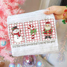 Load image into Gallery viewer, Most Wonderful Time Christmas Pastel Gingham Trio Frames Color Dropdown TRANSFER OHD NOV 25