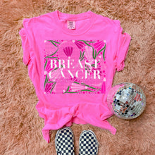 Load image into Gallery viewer, Breast Cancer Awareness Pink Flowers Green Stems TRANSFER SCG AUGUST