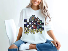 Load image into Gallery viewer, Checkered Rhinestone Mascot DROPDOWN TRANSFER CSWD