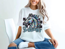 Load image into Gallery viewer, Checkered Rhinestone Mascot DROPDOWN TRANSFER CSWD
