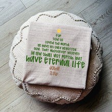 Load image into Gallery viewer, John 3:16 Christmas Tree Dropdown TRANSFER OHD NOV 25