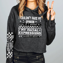 Load image into Gallery viewer, I Couldn't Fake My Opinion Even If I Wanted To Checkered And Bolts With Color And SLEEVE DROPDOWN TRANSFER CSC SEPT 25