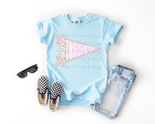 Load image into Gallery viewer, Pink Floral Pennant Grades Dropdown TRANSFER KID