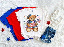 Load image into Gallery viewer, Patriotic Teddy Bear Girl/Boy Option DROPDOWN TRANSFER SCG APR 26