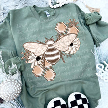 Load image into Gallery viewer, Bumble Bee Honeycomb Floral SLEEVE OPTION TRANSFER MOON NOV 24