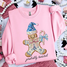 Load image into Gallery viewer, Probably Toasted Vintage Gingerbread Blue Pink TRANSFER HMWK