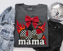 Load image into Gallery viewer, Mama Mini Faux Embroidery Checker Leopard Cherries DROPDOWN TRANSFER SCG APR 26