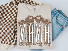 Load image into Gallery viewer, Mama Doodle All Day Every Day Brown Bow TRANSFER SCG APR 26