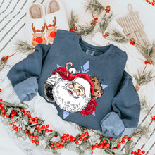 Load image into Gallery viewer, Ho Ho Ho Santa Flower Cookie SLEEVE OPTION TRANSFER MOON SEPT 24