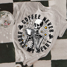 Load image into Gallery viewer, Coffee Never Broke My Heart Daisies TRANSFER MOON DEC 24