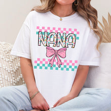 Load image into Gallery viewer, Floral Checker Bow Title Dropdown TRANSFER VIRGO APR 25