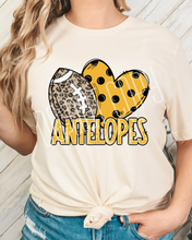 Load image into Gallery viewer, Football Hearts Polka Dot Mascots DROPDOWN TRANSFER
