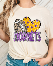 Load image into Gallery viewer, Football Hearts Polka Dot Mascots DROPDOWN TRANSFER