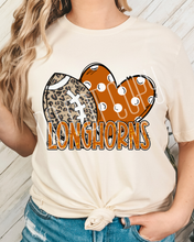 Load image into Gallery viewer, Football Hearts Polka Dot Mascots DROPDOWN TRANSFER