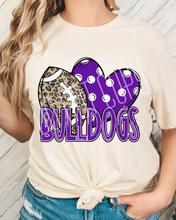 Load image into Gallery viewer, Football Hearts Polka Dot Mascots DROPDOWN TRANSFER