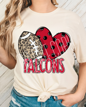 Load image into Gallery viewer, Football Hearts Polka Dot Mascots DROPDOWN TRANSFER