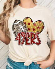 Load image into Gallery viewer, Football Hearts Polka Dot Mascots DROPDOWN TRANSFER