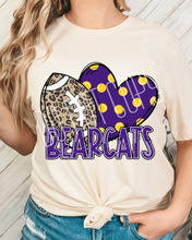 Load image into Gallery viewer, Football Hearts Polka Dot Mascots DROPDOWN TRANSFER