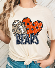 Load image into Gallery viewer, Football Hearts Polka Dot Mascots DROPDOWN TRANSFER